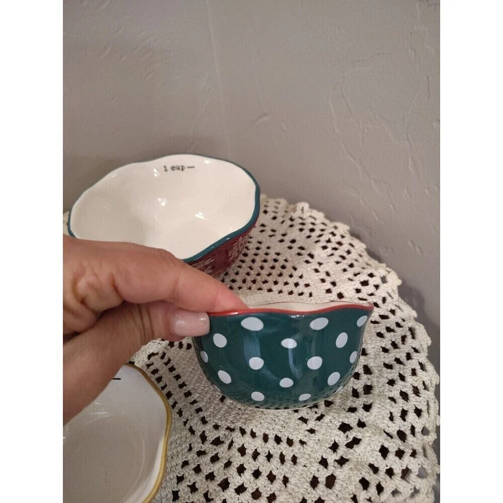 The Pioneer Woman Nesting Measuring Bowl Set 4 piece Fall Flowers Stoneware
